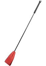 Load image into Gallery viewer, Rouge Fifty Times Hotter Leather Riding Crop - Red
