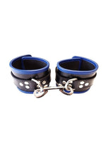 Load image into Gallery viewer, Rouge Leather Ankle Cuffs - Black/Blue