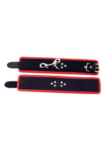 Load image into Gallery viewer, Rouge Leather Ankle Cuffs - Black/Red