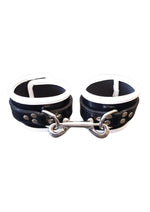 Load image into Gallery viewer, Rouge Leather Ankle Cuffs - Black/White