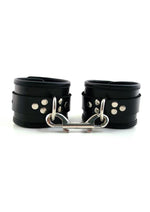 Load image into Gallery viewer, Rouge Leather Ankle Cuffs - Black