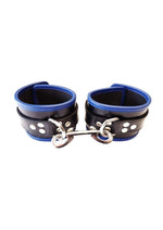 Load image into Gallery viewer, Rouge Leather Wrist Cuffs - Black/Blue