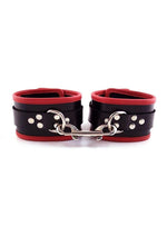 Load image into Gallery viewer, Rouge Leather Wrist Cuffs - Black/Red