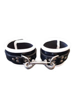 Load image into Gallery viewer, Rouge Leather Wrist Cuffs - Black/White