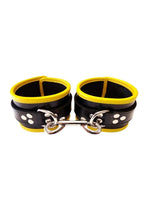 Load image into Gallery viewer, Rouge Leather Wrist Cuffs - Black/Yellow