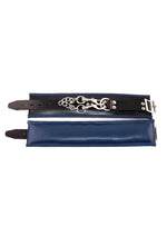 Load image into Gallery viewer, Rouge Padded Leather Adjustable Ankle Cuffs - Black/Blue