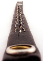 Load image into Gallery viewer, Rouge Pin Prick Leather Cock Strap Adjustable Snap Cock Ring - Black
