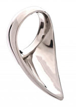 Load image into Gallery viewer, Rouge Stainless Steel Play Tear Drop Cockring - Silver - 45mm
