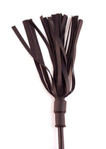 Load image into Gallery viewer, Rouge Wooden Handle Leather Riding Crop - Black