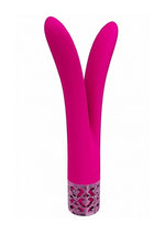 Load image into Gallery viewer, Royal Gems Dueling Queens Rechargeable Silicone Vibrator - Pink
