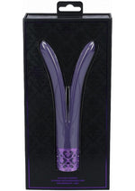 Load image into Gallery viewer, Royal Gems Dueling Queens Rechargeable Silicone Vibrator - Purple

