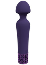 Load image into Gallery viewer, Royal Gems Scepter Silicone Rechargeable Vibrator - Purple

