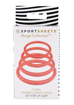 Load image into Gallery viewer, Rubber O-Ring Assorted Sizes - Coral/Orange - 4 Pack
