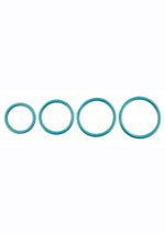 Load image into Gallery viewer, Rubber O-Ring Assorted Sizes - Emerald/Green - 4 Pack
