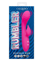 Load image into Gallery viewer, Rumbler Rumble Duo Rechargeable Silicone Rabbit Vibrator - Pink
