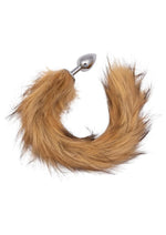 Load image into Gallery viewer, Running Wild Faux Fur Tail and Metallic Anal Plug - Brown