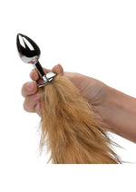 Load image into Gallery viewer, Running Wild Faux Fur Tail and Metallic Anal Plug