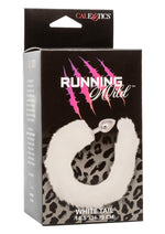 Load image into Gallery viewer, Running Wild Faux Fur Tail and Metallic Anal Plug - Metal/White
