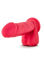 Load image into Gallery viewer, Ruse Big Poppa Silicone Dildo with Balls 7.75in - Cerise - Pink
