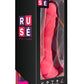 Ruse Hypnotize Silicone Dildo with Balls 7.5in - Cerise - Pink