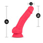 Ruse Hypnotize Silicone Dildo with Balls 7.5in - Cerise