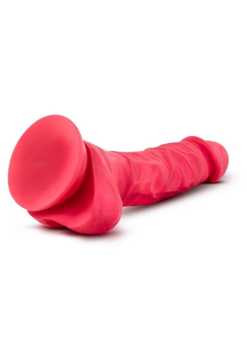 Ruse Hypnotize Silicone Dildo with Balls 7.5in - Cerise