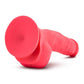 Ruse Shimmy Silicone Dildo with Balls 8.75in - Cerise