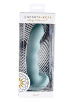 Load image into Gallery viewer, Sage Silicone Curved Dildo with Suction Cup - Green - 8in