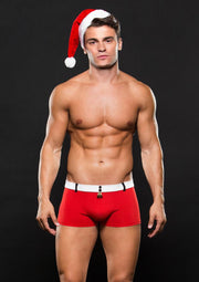 Santa Hat and Bottoms - Red - Large/Medium - 2 Pc