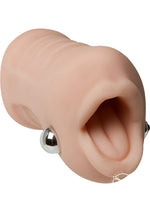 Load image into Gallery viewer, Sasha Grey Ultraskyn Deep Throat Sucker Vibrating Masturbator with Bullet - Mouth - Flesh/Vanilla
