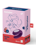 Load image into Gallery viewer, Satisfyer Double Joy Rechargeable Silicone Dual Stimulating Vibrator - Purple
