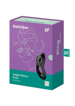 Load image into Gallery viewer, Satisfyer Lengendary Duo Silicone Vibrating Cock and Ball Ring - Blue
