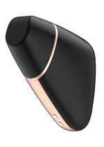 Load image into Gallery viewer, Satisfyer Love Triangle Rechargeable Silicone Clitoral Stimulator - Black/Rose Gold
