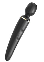 Load image into Gallery viewer, Satisfyer Wand-Er Woman USB Rechargeable Silicone Massager - Black/Gold - 13in
