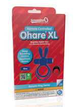 Load image into Gallery viewer, Screaming O Ohare XL Remote Control Rechargeable Silicone Vibrating Cock Ring - Blue - XLarge
