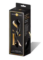Load image into Gallery viewer, Secret Kisses 7.5 Handblown Double Ended Dildo - Black/Gold
