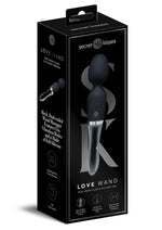 Load image into Gallery viewer, Secret Kisses Glass Black Magic Silicone Rechargeable Dual End Wand - Black/Clear