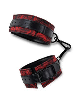 Load image into Gallery viewer, Secret Kisses Rosegasm Buckle Cuffs with Satin Blindfold - Black/Red