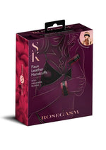 Load image into Gallery viewer, Secret Kisses Rosegasm Buckle Cuffs with Satin Blindfold - Black/Red