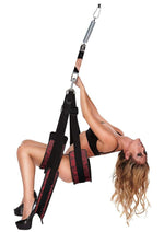 Load image into Gallery viewer, Secret Kisses Rosegasm Pleasure Swing with Satin Blindfold - Black/Red