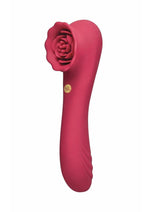 Load image into Gallery viewer, Secret Kisses Rosegasm Quake Rechargeable Silicone Dual Vibe - Red