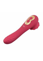 Load image into Gallery viewer, Secret Kisses Rosegasm Quake Rechargeable Silicone Dual Vibe