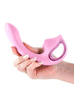 Load image into Gallery viewer, Seduction Kaia Rechargeable Silicone Dual Vibrator with Air Pulse Clitoral Stimulator
