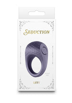 Load image into Gallery viewer, Seduction Levi Rechargeable Silicone Cock Ring - Gray/Grey
