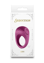 Load image into Gallery viewer, Seduction Levi Rechargeable Silicone Cock Ring - Red
