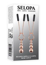 Load image into Gallery viewer, Selopa Beaded Nipple Clamps - Rose Gold
