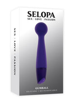 Load image into Gallery viewer, Selopa Gumball Rechargeable Silicone Vibrating Wand - Purple