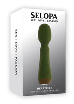 Load image into Gallery viewer, Selopa Heartfelt Rechargeable Silicone Body Wand - Green
