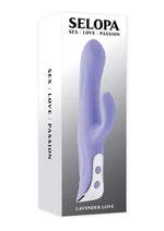 Load image into Gallery viewer, Selopa Lavender Love Rechargeable Silicone Dual Vibrator - Purple