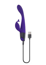 Load image into Gallery viewer, Selopa Plum Passion Rechargeable Silicone Vibrator with Clitoral Stimulator
